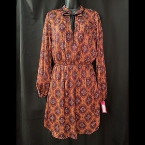 Dark orange midi dress